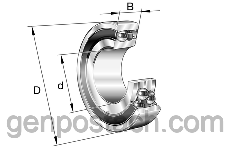 Підшипник 3203 A-2RS1TN9/С3 (70-3056203 E-2RS) SKF/ШВЕЦІЯ, фото 1