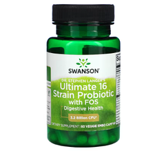 Swanson Ultimate 16 Strain Probiotic with FOS 3.2 Billion CFU 60 Caps