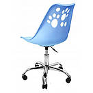 Сучасне офісне крісло для офісу B-881 Робочий стілець Крісло для майстра Офісні стільці блакитні, фото 5
