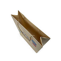 Преміум крафтовий пакет паперовий з ручками для подарунка з логотипом, 160х250х100 мм, фото 5