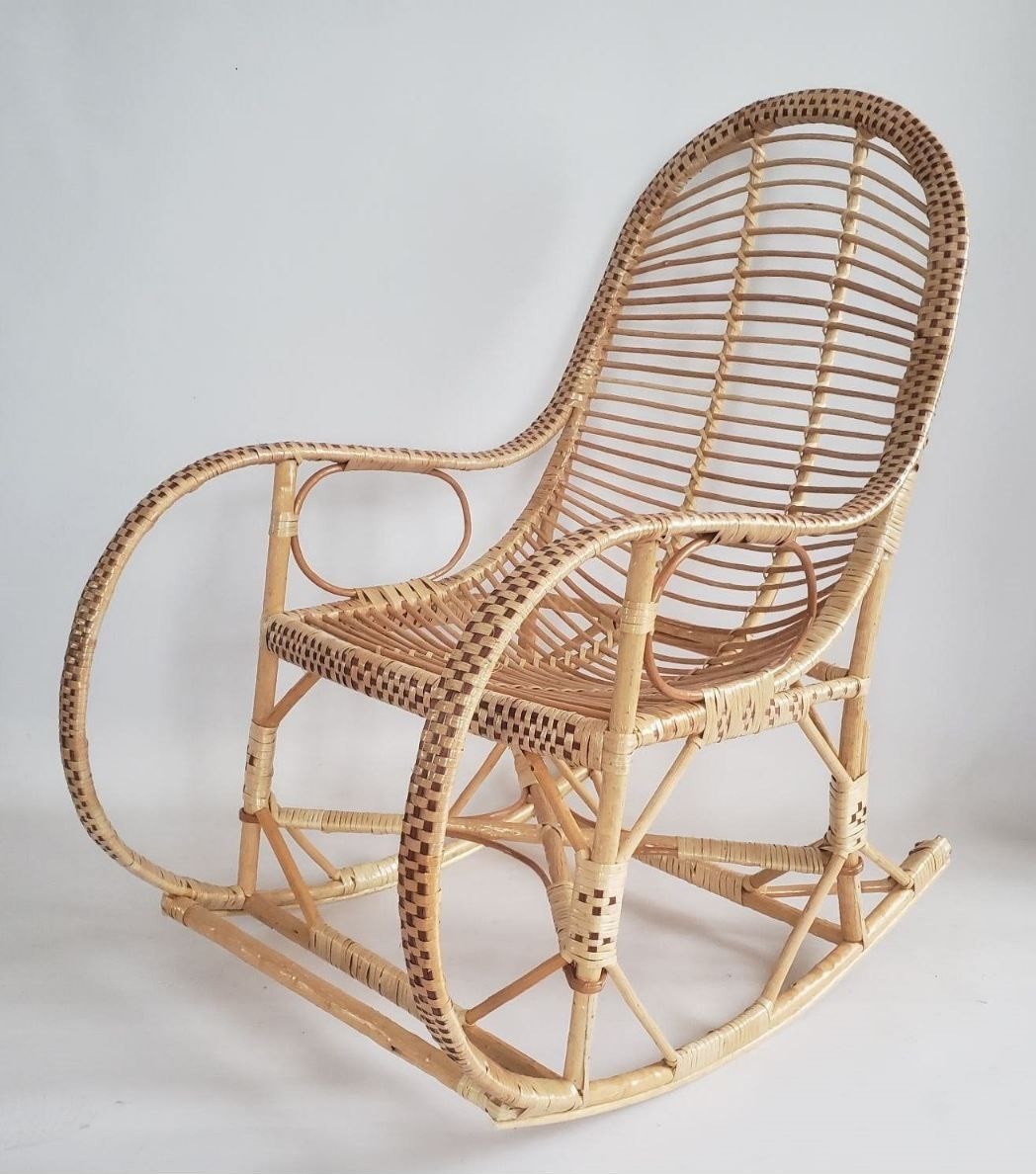 Кресло-качалка "КК-3у" усиленная. Размер можно изменять. Плетеная ...