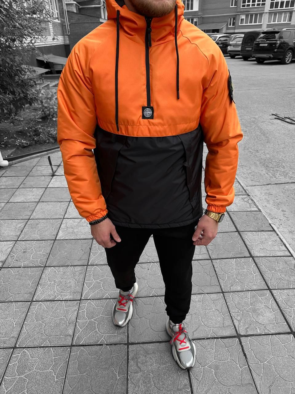 Чоловіча куртка анорак Stone Island M1209 жовтогаряча S, L, XL