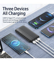 УМБ Повербанк (Powerbank) Remax Tinyl Series 20 Вт + 22.5 Вт PD+QC 10000 мАг Чорний (RPP-212), фото 2