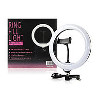 Светодиодная кольцевая лампа селфи 10" (26см) Ring Fill Light CXB-260 (9459) 3 режима свечения Черная