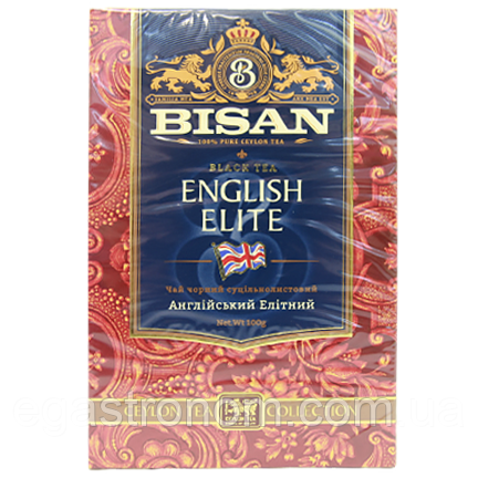 Чай чорний англійський елітний Бісан Bisan english elite 100g 15шт/ящ (Код: 00-00010299)