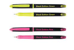 Ручка гелева "Black Edition" 0,5 мм, синя, у пап. mix 2 кольори