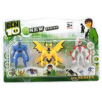 Ben10 3 фігурки, світяться BEN10 5 серії - Крилатий+Супер великий+Блискавка