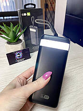 Power Bank King Power KP-20 20000 mAh Black із Ліхтариком і Кабелями для Зарядки, фото 3