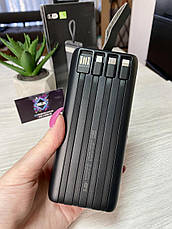 Power Bank King Power KP-20 20000 mAh Black із Ліхтариком і Кабелями для Зарядки, фото 5