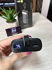 Power Bank King Power KP-20 20000 mAh Black із Ліхтариком і Кабелями для Зарядки, фото 4