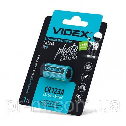 Батарейка VIDEX CR123 на блістері (1 шт.)
