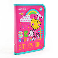 Папка для тетрадей пласт. на молнии В5 "Smiley World"(pink)