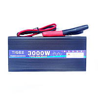 Автоинвертор Tigee Power 3000W 022 c 12В на 220В чистый синус (розетка,экран) Black | Инвертор 3000W 12V-220V