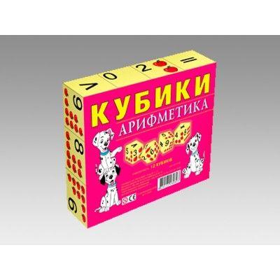 Настільна гра Кубики - Арифметика (12куб), Київська фабрика іграшок Енергія плюс