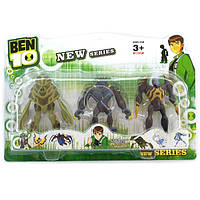 Ben10 3 фігурки 5 серії, світяться - Амфібія+Робот+ Гумангозавр