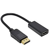 Переходник адаптер DisplayPort - HDMI Black (6927)