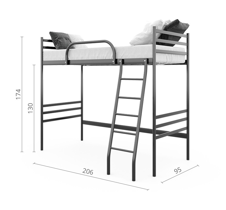 Металеве ліжко Fly Duo Cherdak/Фай Дуо Чердак 80х190см, фото 1