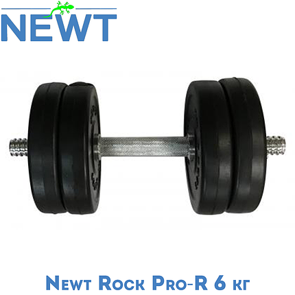 Гантель розбірна композитна домашня гантель пластикова для тренувань Newt Rock Pro-R 6 кг, фото 1