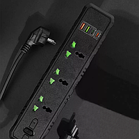 Удлинитель Power Socket T25-QC (3 розетки + 2 USB + 2 Type-C ) 3000w