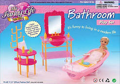 Дитяча іграшка меблі для лялькового будиночку для ванної кімнати, Gloria 2913, в кор,26,5*19*8 см