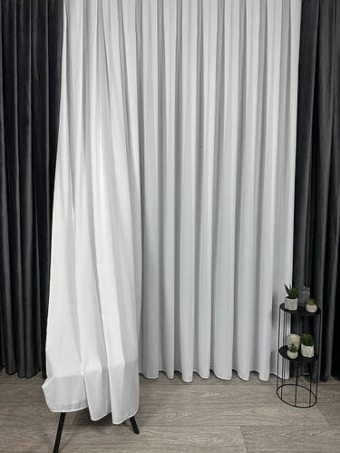 Купить Однотонный вуаль мягкий турецкий шелк с утяжелителем Цвет: Белый ...