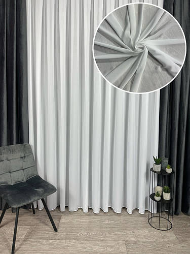 Купить Однотонный вуаль мягкий турецкий шелк с утяжелителем Цвет: Белый ...