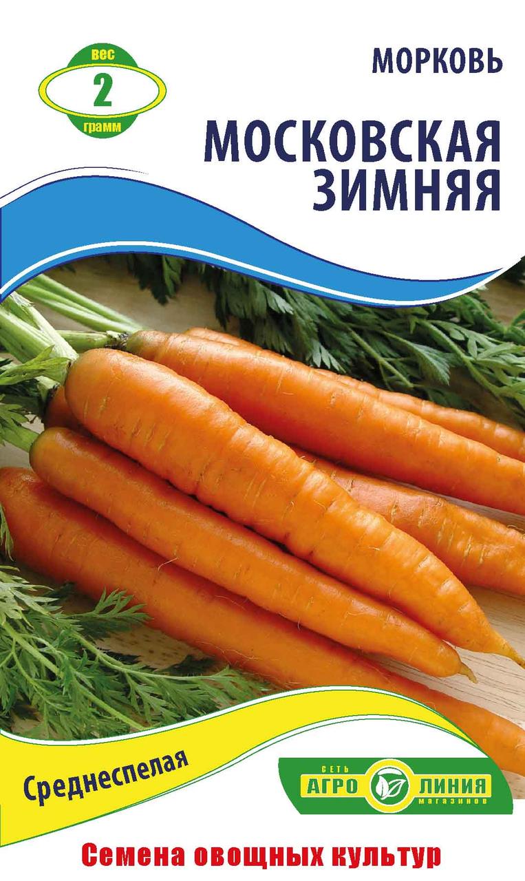 Насіння моркви «Московська Зимова» 2 г
