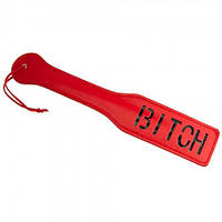 Шлепалка Bitch для рольових інтимних ігор (червона)