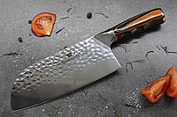 Кухонный нож-топорик 30,5 см для разделки рубки мяса из нержавеющей стали с деревянной ручкой