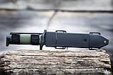 Тактичний ніж напівсеррейтор із чохлом 30,5 см, гострий бойовий армійський військовий для виживання туризму походу, фото 2