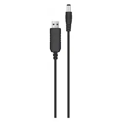 Кабель живлення для роутера Acclab USB (тато) - DC (тато) 5.5 х 2.1 мм Black 9V, 1A (для роутера)