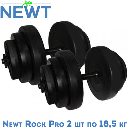 Гантелі розбірні композитні домашні гантелі пластикові для тренувань Newt Rock Pro 2 шт по 18,5 кг, фото 1