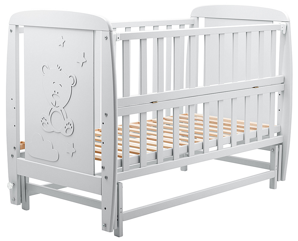 Ліжко Babyroom Умка DUMO-02 маятник, відкидний бік бук сірий