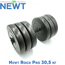 Гантель розбірна композитна домашня гантель пластикова для тренувань Newt Rock Pro 30,5 кг
