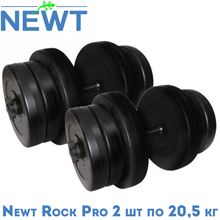 Гантелі розбірні композитні домашні гантелі пластикові для тренувань Newt Rock Pro 2 шт по 20,5 кг, фото 1