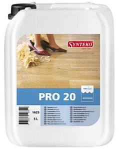 Synteko Pro 20 – однокомпонентний матовий лак на водній основі, для паркетної та дерев'яної підлоги в житлових приміщеннях