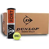 Нові м'ячі Dunlop Fort Clay Court (ящик 72 м'яч) для великого тенісу (18 банок по 4 м'яча), фото 3