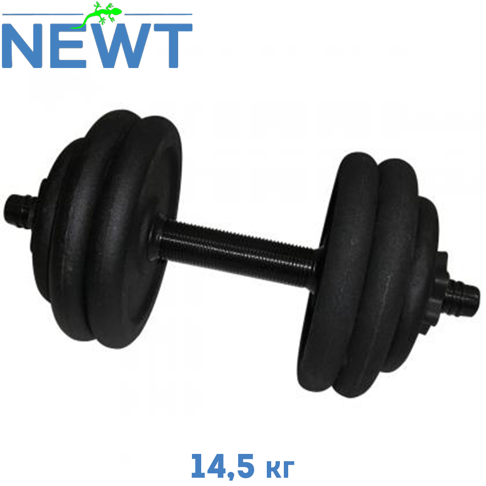 Гантель металева розбірна з покриттям розбірна гантель для тренувань гантель для фітнесу Newt 14,5 кг