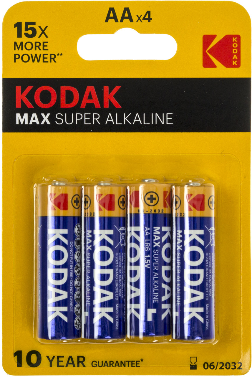 Батарейки Kodak Max LR-06/блістер 4шт (20)(100)