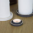 Підсвічник підставка керамічна Круг сірий 6 см для товстої свічки, фото 2