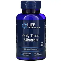 Мікроелементи, Life Extension, Only Trace Minerals, Тільки мікроелементи, 90 вегетаріанських капсул