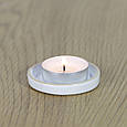 Підсвічник підставка керамічна Круг білий 6 см для товстої свічки, фото 2