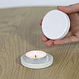 Підсвічник підставка керамічна Круг білий 6 см для товстої свічки, фото 3