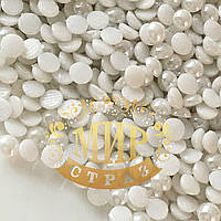 Керамічні напівперлини, колір White, 10 мм, 1 шт