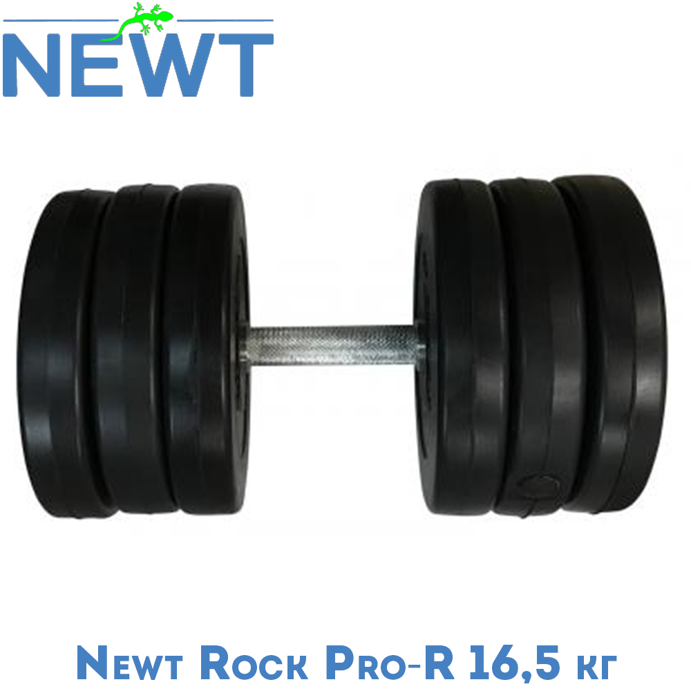 Гантель розбірна композитна домашня гантель пластикова для тренувань Newt Rock Pro-R 16,5 кг