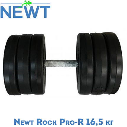 Гантель розбірна композитна домашня гантель пластикова для тренувань Newt Rock Pro-R 16,5 кг, фото 1