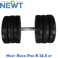 Гантель разборная композитная домашняя гантель пластиковая для тренировок Newt Rock Pro-R 16,5 кг