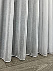 Ціна за 2.6м! Тюль лляний однотонний з обтяжувачем. Колір: Білий, фото 5