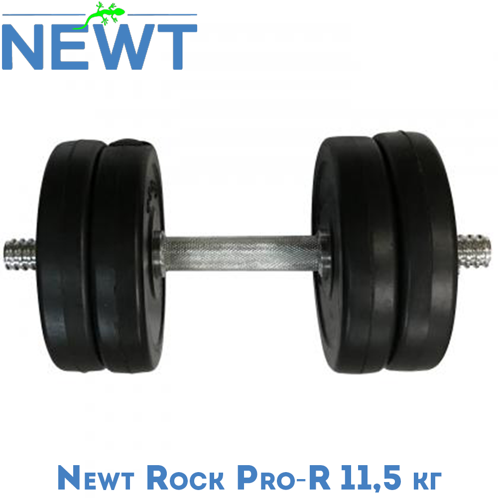Гантель розбірна композитна домашня гантель пластикова для тренувань Newt Rock Pro-R 11,5 кг