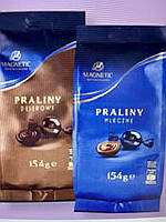 Цукерки з начинкою какао-крем у темному шоколаді Magnetic Praliny Deserowe 154г Польща